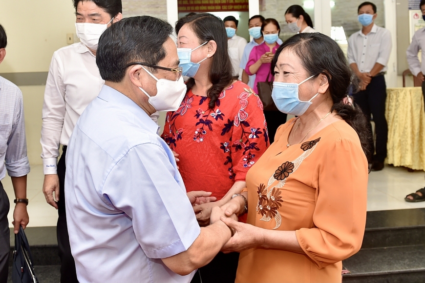 Thủ tướng Phạm Minh Chính chia sẻ, việc ứng cử đại biểu Quốc hội ở Cần Thơ không chỉ là vinh dự, trách nhiệm mà còn là tình cảm của cá nhân ông. Ảnh: VGP/Nhật Bắc
