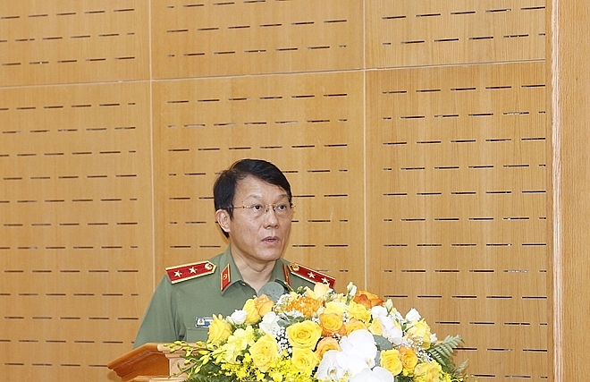 Thứ trưởng Lương Tam Quang báo cáo tổng quát về tình hình bảo đảm ANTT bầu cử.