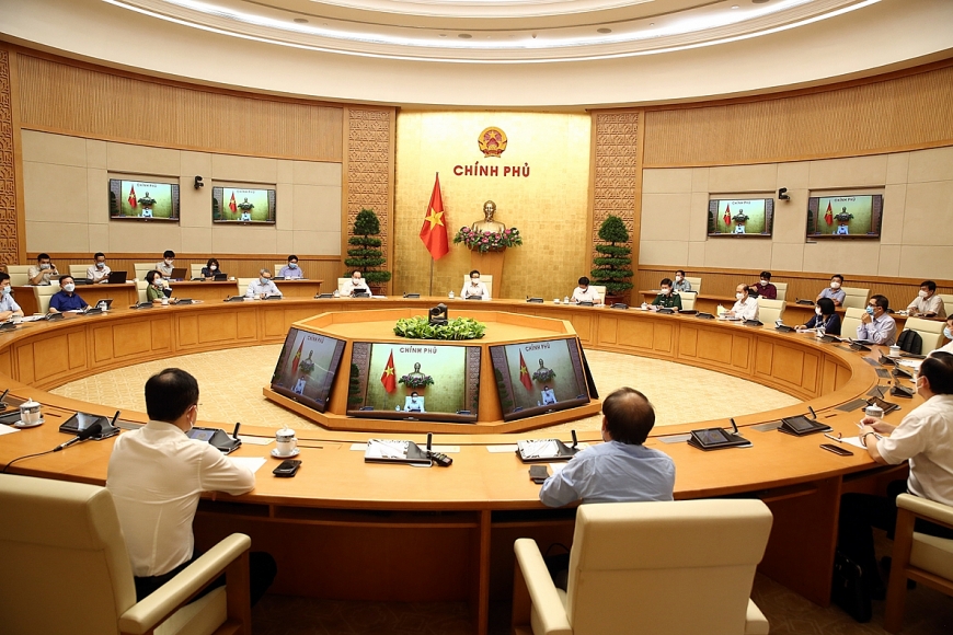 Bộ tiêu chí về mức độ đánh giá nguy cơ dịch bệnh tại các địa phương cần được xây dựng theo 4 cấp (xã, huyện, tỉnh, toàn quốc), 4 mức: bình thường mới, nguy cơ, nguy cơ cao và rất cao. Ảnh: VGP/Đình Nam