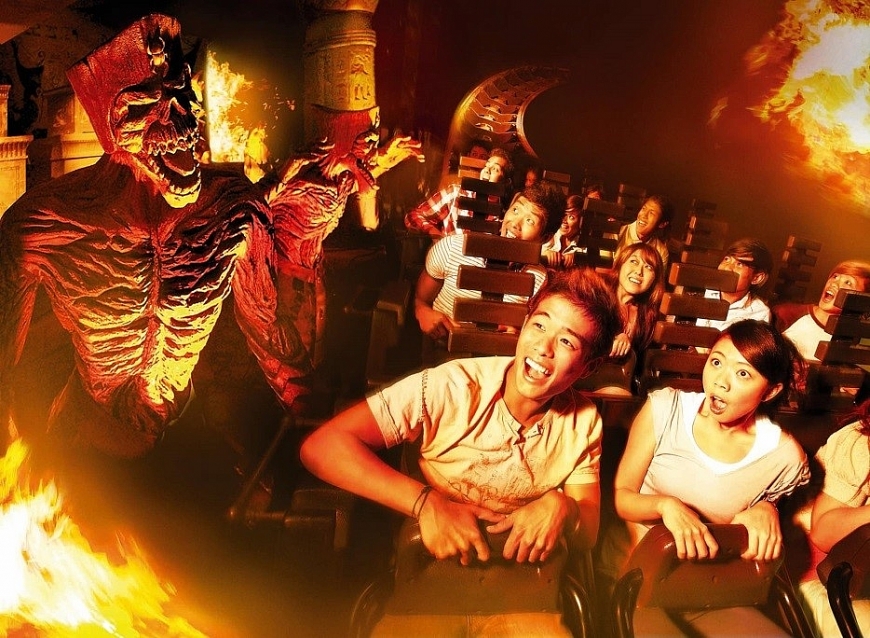 Khu tàu lượn chủ đề Xác ướp Ai Cập tại Universal Singapore trở thành bài học lớn với Bill Coan. Ảnh: Klook
