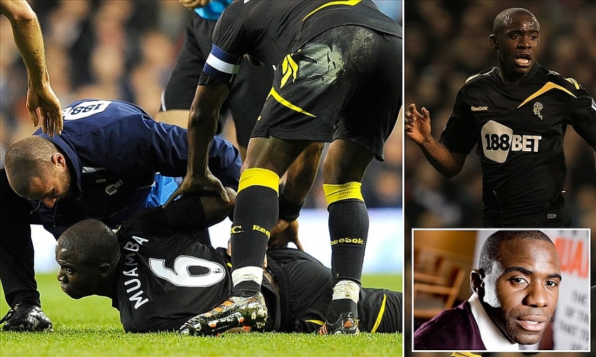 Fabrice Muamba cũng từng bị đột quỵ trên sân. Ảnh: AFP Fabrice Muamba cũng từng bị đột quỵ trên sân. Ảnh: AFP