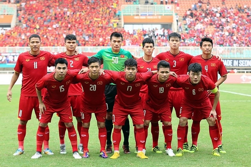 Tuyển Olympic Việt Nam thất bại trước UAE trên chấm luân lưu tại trận tranh hạng Ba ASIAD 2018. Ảnh: Đ.Đ