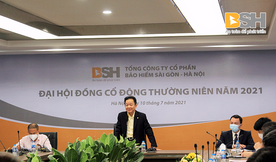 Ông Đỗ Quang Hiển – Chủ tịch HĐQT BSH phát biểu tại Đại hội cổ đông thường niên 2021