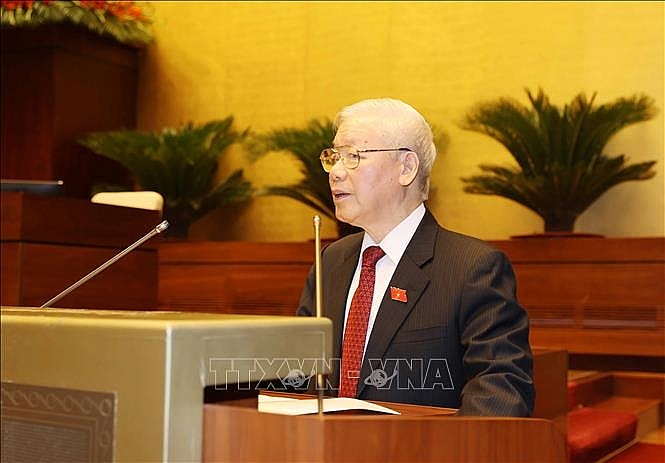 Tổng Bí thư Nguyễn Phú Trọng phát biểu. Ảnh: Trí Dũng/TTXVN Tổng Bí thư Nguyễn Phú Trọng phát biểu. Ảnh: Trí Dũng/TTXVN