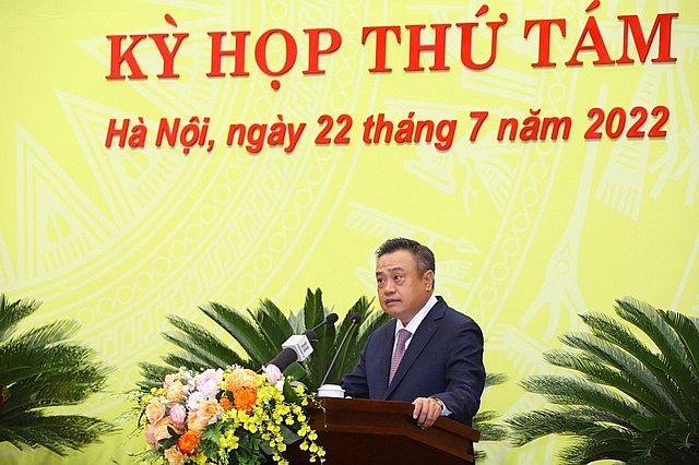 Tân Chủ tịch UBND TP. Hà Nội Trần Sỹ Thanh phát biểu nhận nhiệm vụ - Ảnh: VGP/GH Tân Chủ tịch UBND TP. Hà Nội Trần Sỹ Thanh phát biểu nhận nhiệm vụ - Ảnh: VGP/GH