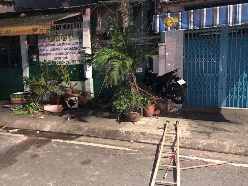 Hiện trường vụ tai nạn. Ảnh: CN