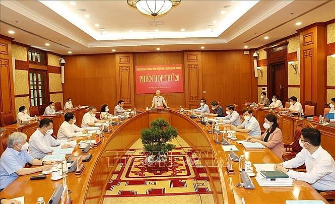 Tổng Bí thư Nguyễn Phú Trọng phát biểu khai mạc Phiên họp thứ 20. Ảnh: Trí Dũng/TTXVN