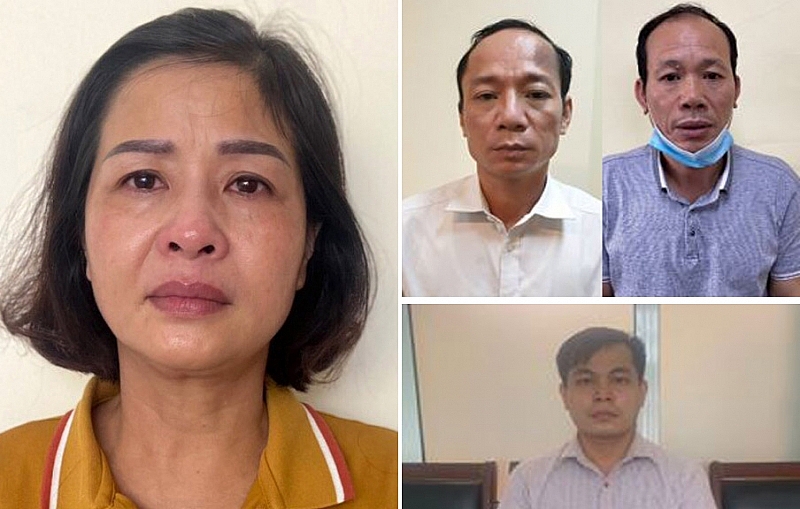 Bị can Phạm Thị Hằng và một số đồng phạm.