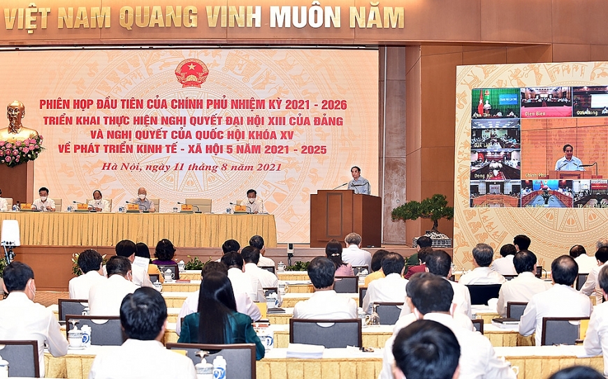 Quang cảnh phiên họp tại điểm cầu Trụ sở Chính phủ. Ảnh: VGP/Nhật Bắc Quang cảnh phiên họp tại điểm cầu Trụ sở Chính phủ. Ảnh: VGP/Nhật Bắc