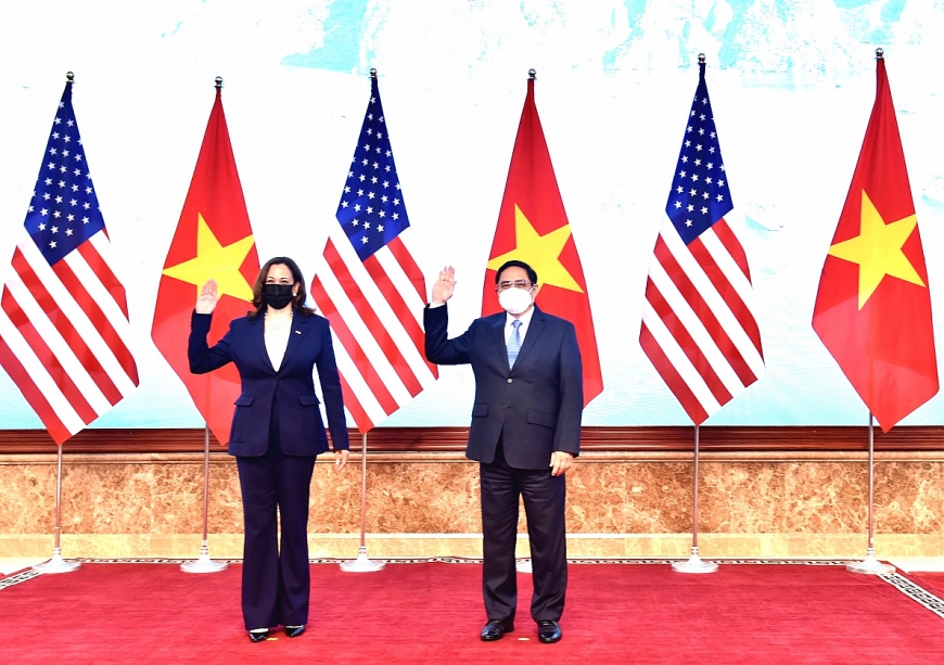 Thủ tướng Phạm Minh Chính và Phó Tổng thống Hoa Kỳ Kamala Harris. 