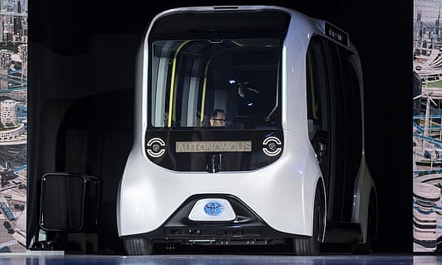 Xe buýt không người lái e-Palette. Ảnh: Getty Images