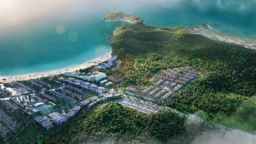 Sun Tropical Village là mảnh ghép mới của quần thể Bãi Kem, Nam Phú Quốc. (Ảnh phối cảnh)