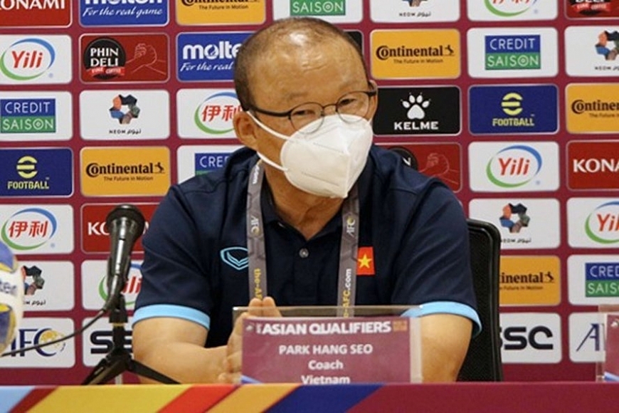 Huấn luyện viên Parkk Hang-seo tiếc nuối khi tuyển Việt Nam bại trận. Ảnh: VFF