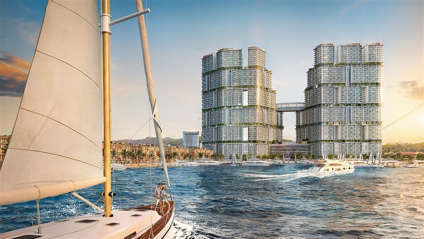 Toàn cảnh tòa tháp đôi biểu tượng (Ảnh phối cảnh minh họa)