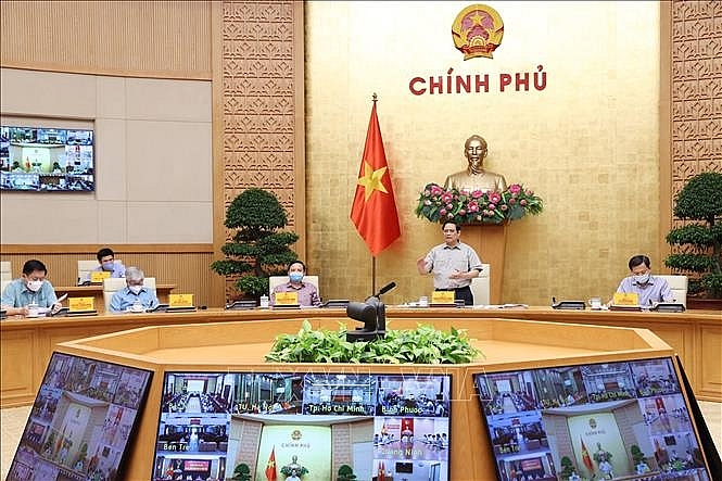 Thủ tướng Phạm Minh Chính phát biểu kết luận cuộc họp. Ảnh: Dương Giang/TTXVN