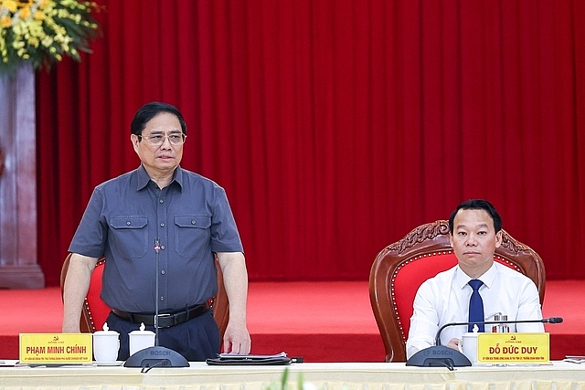 Thủ tướng nhấn mạnh với tiềm năng khác biệt, cơ hội nổi trội, lợi thế cạnh tranh, Yên Bái có đầy đủ yếu tố để phát triển nhanh và bền vững; trở thành tỉnh khá vào năm 2025 - Ảnh: VGP/Nhật Bắc