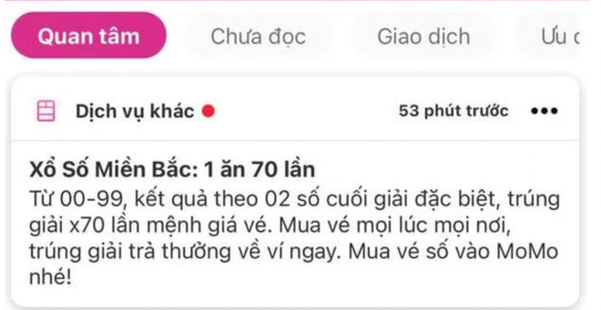 Bộ Tài chính: Dịch vụ xổ số “Đặt 1 ăn 70” là vi phạm pháp luật