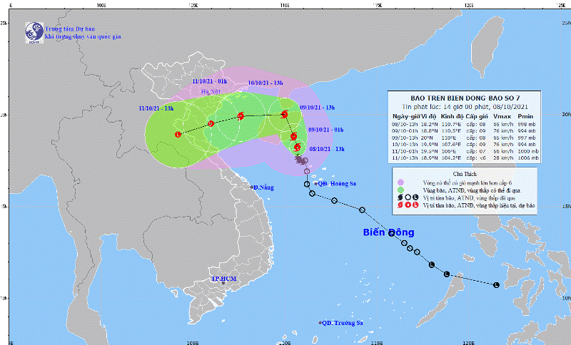 Trong tâm đổ bộ của bão số 7 là khu vự đồng bằng Bắc bộ
