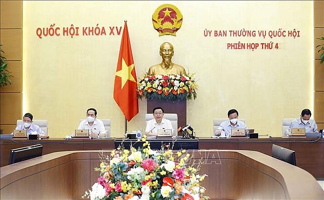 Chủ tịch Quốc hội Vương Đình Huệ phát biểu. Ảnh: Doãn Tấn/TTXVN