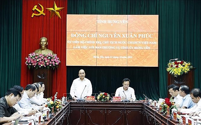 Chủ tịch nước Nguyễn Xuân Phúc phát biểu. Ảnh: Thống Nhất/TTXVN Chủ tịch nước Nguyễn Xuân Phúc phát biểu. Ảnh: Thống Nhất/TTXVN