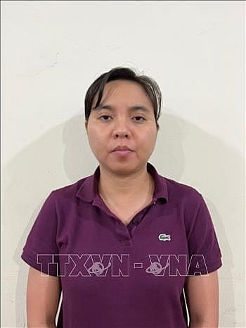 Bị can Nguyễn Phương Hồng, sinh ngày 25/10/1984, Trợ lý Công ty Cổ phần Tập đoàn Vạn Thịnh Phát. Ảnh: TTXVN phát