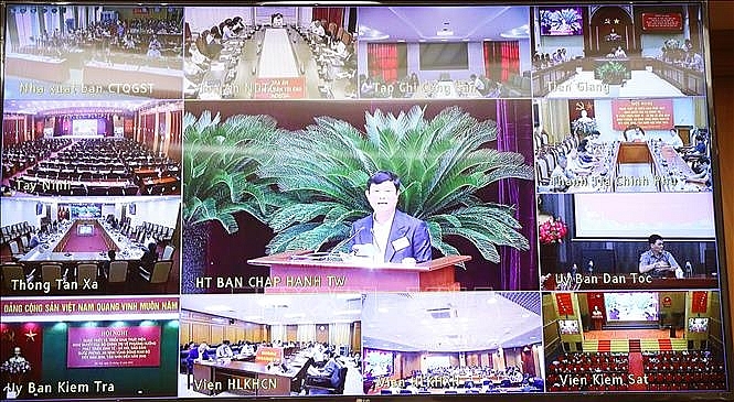 Quang cảnh hội nghị trực tuyến. Ảnh: Phương Hoa/TTXVN