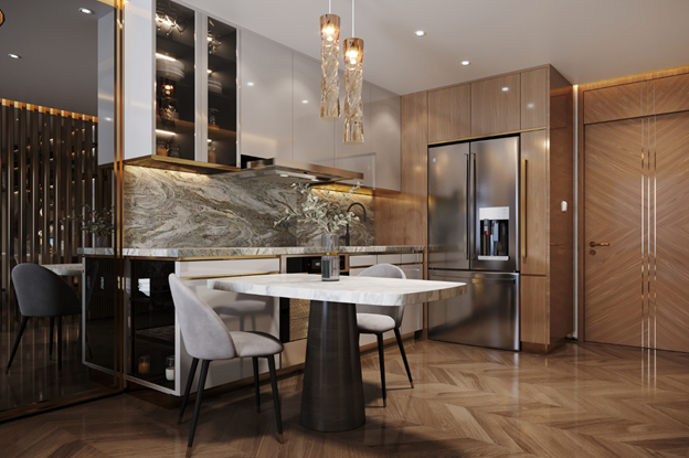 Công năng của căn hộ 1+ sẽ được cộng hưởng thêm giá trị của hệ thống vật liệu bàn giao cao cấp, nhập khẩu trực tiếp từ Châu Âu, hệ thống Smart Home hoàn mỹ theo tiêu chuẩn Deluxe.