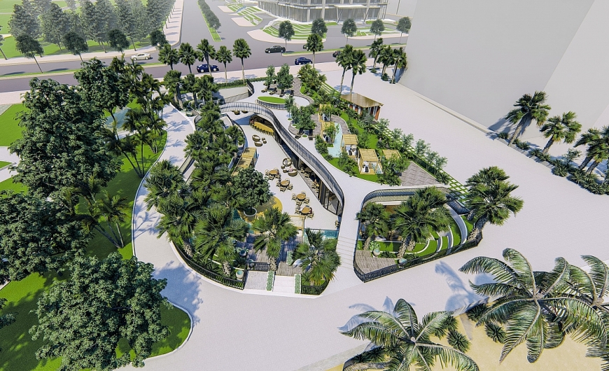 Đặc biệt, một đường hầm dài hơn 65m chạy thẳng từ dự án đến bãi biển, kết hợp cùng mô hình quán bar ngầm phục vụ 24/24h lần đầu xuất hiện tại Quy Nhơn. Nơi đây hứa hẹn sẽ mang đến những trải nghiệm giải trí mới lạ cho giới trẻ Quy Nhơn cũng như thu hút du khách tới check–in.