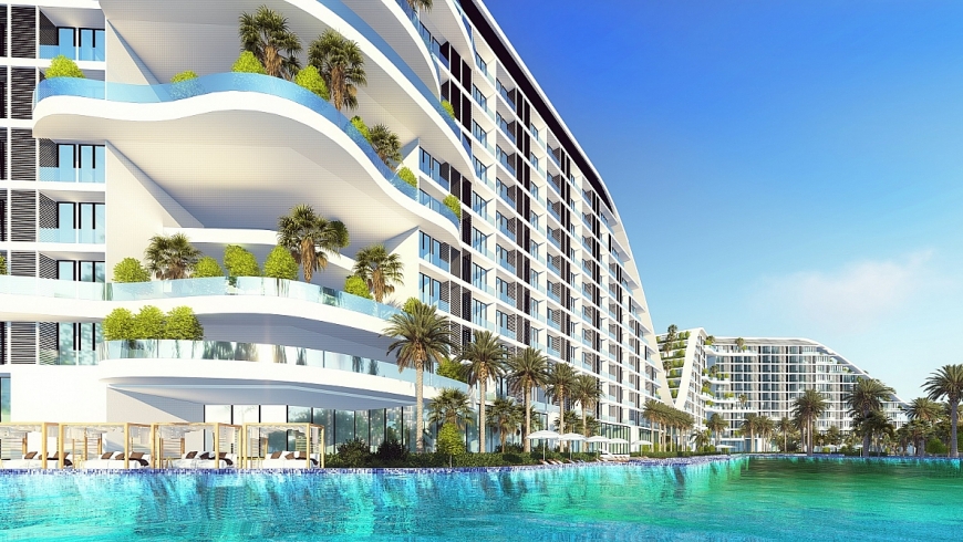 Ảnh 1: Bể bơi dài 1 km tại FLC Grand Hotel Quy Nhon (Ảnh phối cảnh)