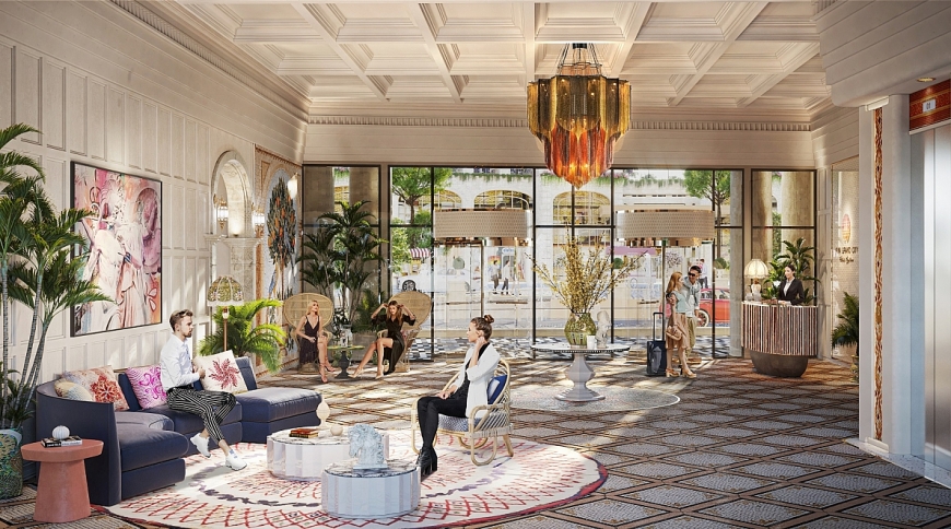 Sảnh tòa tháp The Sea với tiêu chuẩn như một khách sạn 5 sao (Ảnh phối cảnh minh họa)