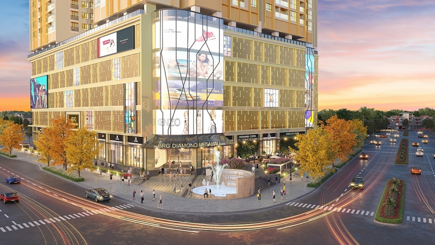 Sảnh khu thương mại tại dự án Diamond Residence