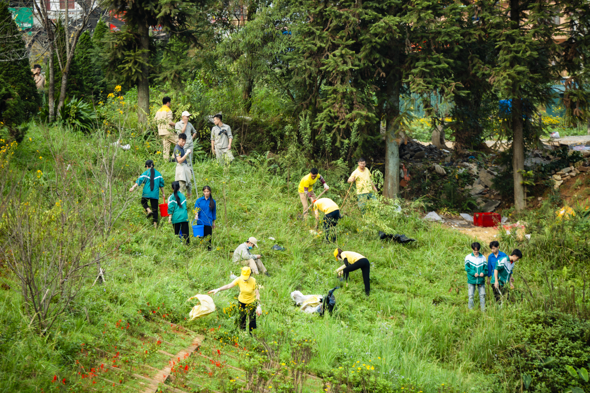 Hàng nghìn người xuống đường dọn rác, trồng cây vì Sa Pa xanh, sạch, đẹp