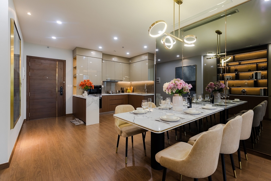 Một góc căn hộ mẫu The Matrix One đã hoàn thiện nội thất