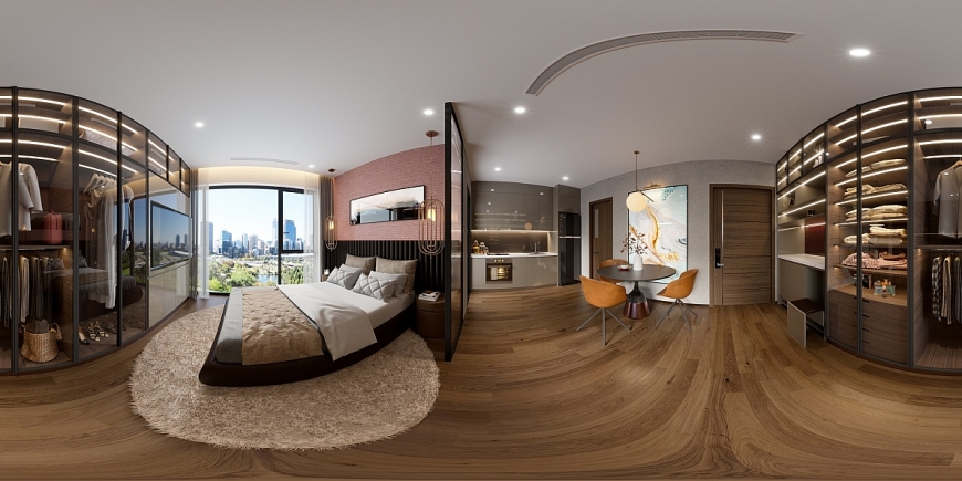 Một mẫu thiết kế hoàn thiện nội thất tại căn hộ mẫu The Matrix One