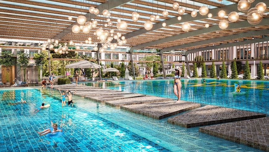 Hệ thống Bể bơi nhiệt đới - một trong 88 tiện ích đặc quyền của TNR Stars Bỉm Sơn