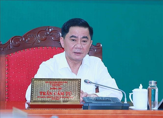 Chủ nhiệm Ủy ban Kiểm tra Trung ương Trần Cẩm Tú chủ trì kỳ họp. Ảnh: Phương Hoa/TTXVN