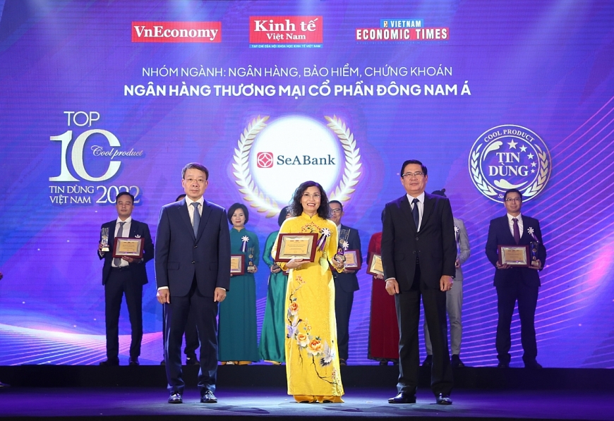 SeABank đã được Ban tổ chức chương trình Tin Dùng Việt Nam lựa chọn và vinh danh trong TOP 100 Sản phẩm - Dịch vụ được Tin Dùng năm 2022 