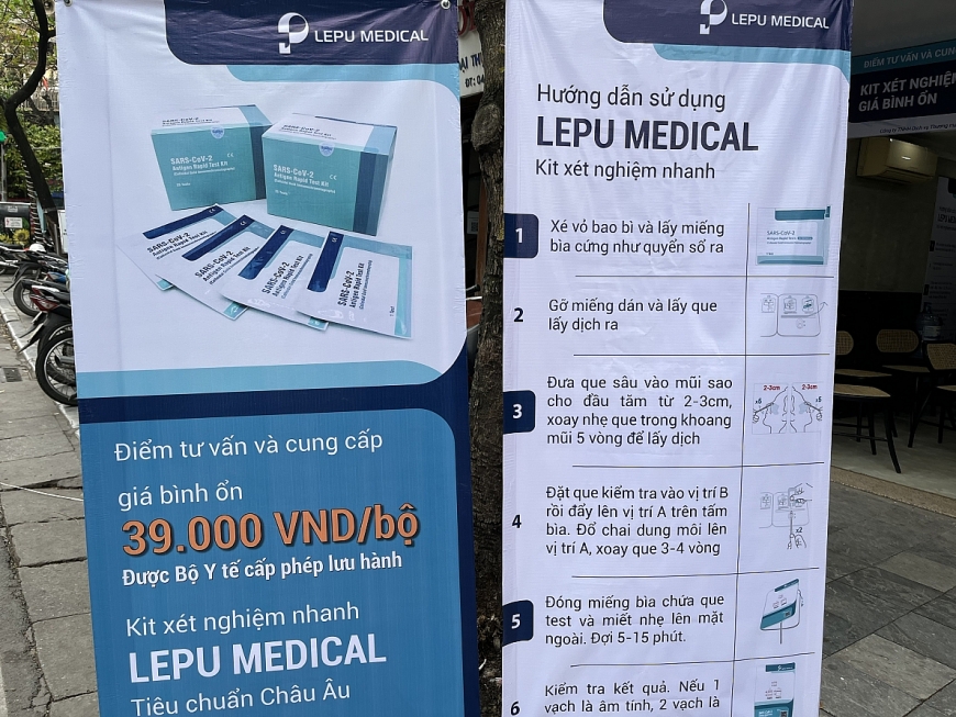 Đã có điểm cung cấp giá bình ổn test nhanh tại Hà Nội