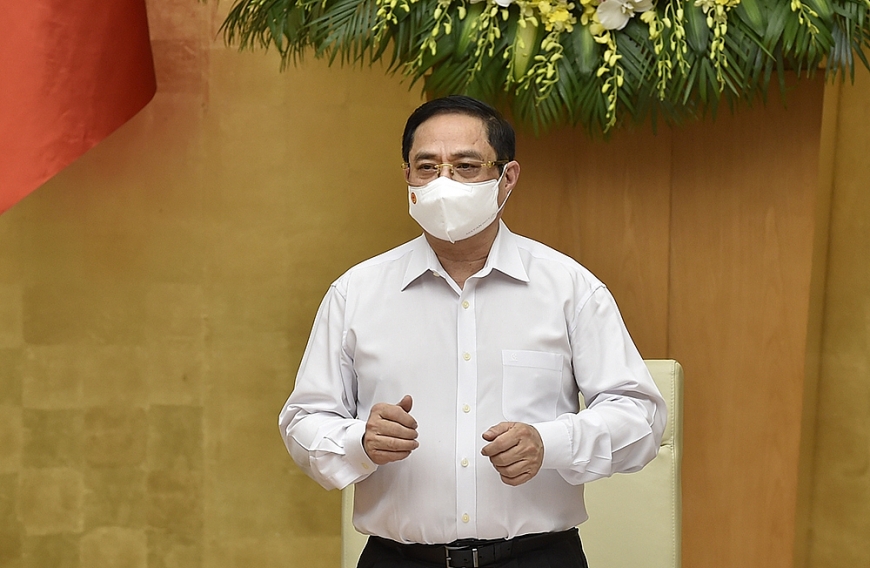hủ tướng Chính phủ Phạm Minh Chính phát biểu khai mạc phiên họp. Ảnh Chính phủ