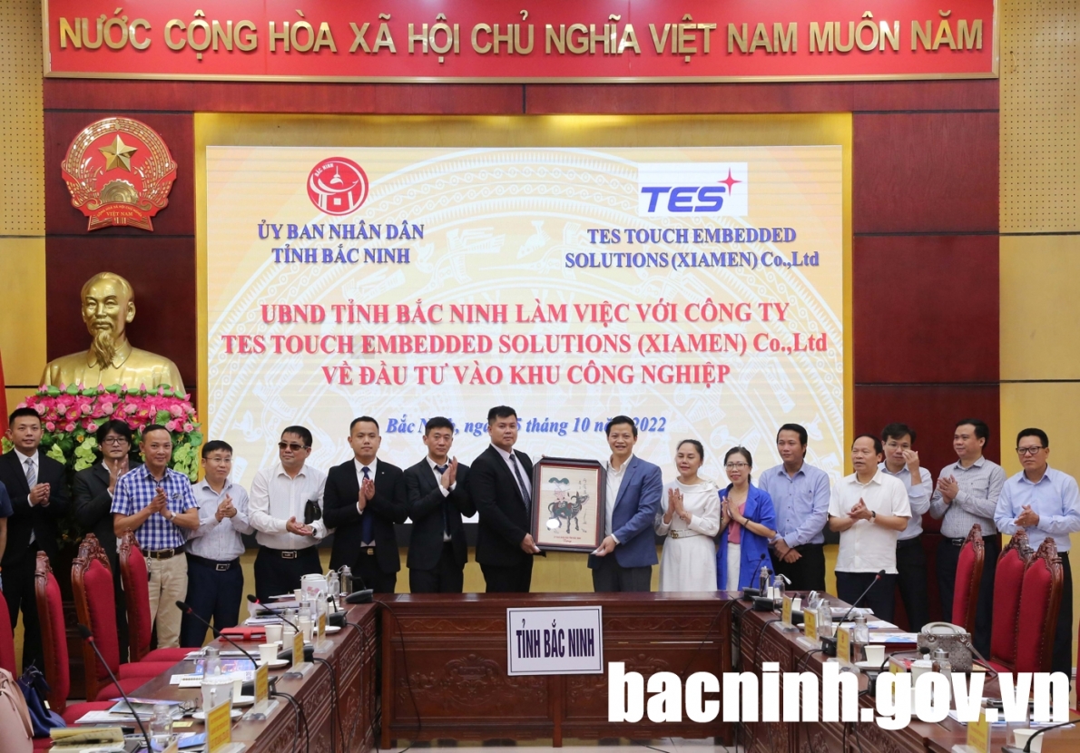 Công ty TES Touch Embedded Solutions mong muốn đầu tư 30 triệu USD vào tỉnh Bắc Ninh