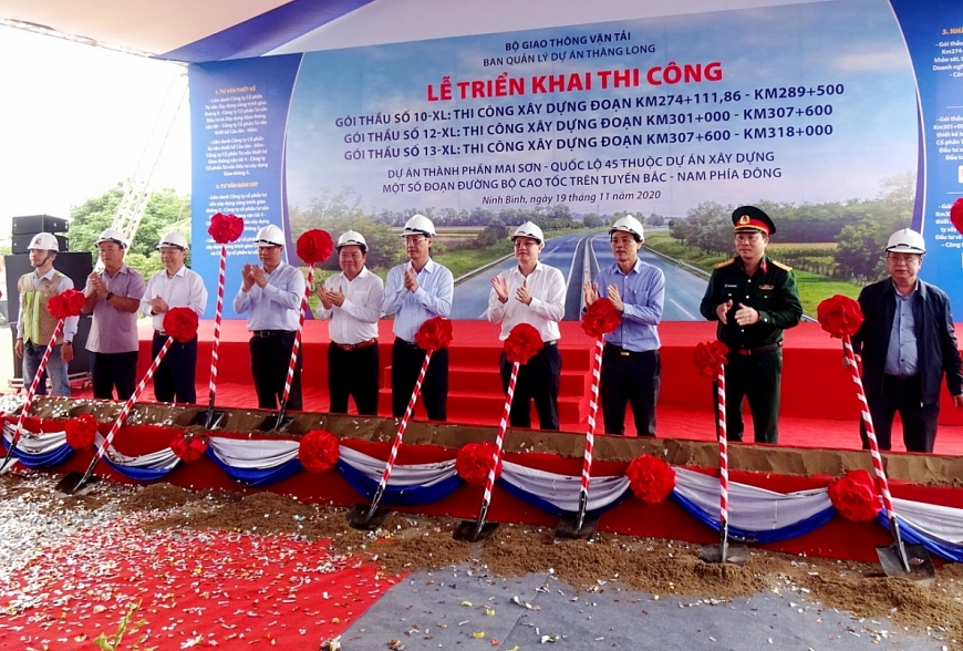 Đồng loạt thi công 3 gói thầu cao tốc Bắc - Nam, đoạn Mai Sơn - QL 45