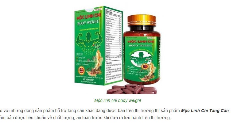 Cảnh báo thực phẩm Mộc Linh Chi - Body Weight vi phạm về quảng cáo