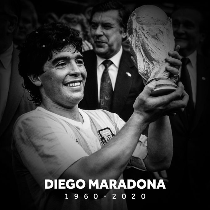 Huyên thoại bóng đá Maradona đột ngột qua đời ở tuổi 60.