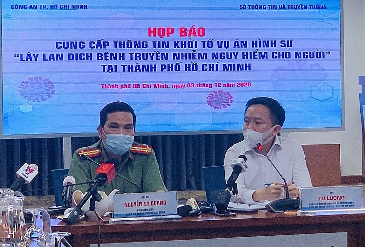 Họp báo cung cấp thông tin khởi tố vụ án hình sự tiếp viên hàng không làm lây lan dịch bệnh COVID-19.