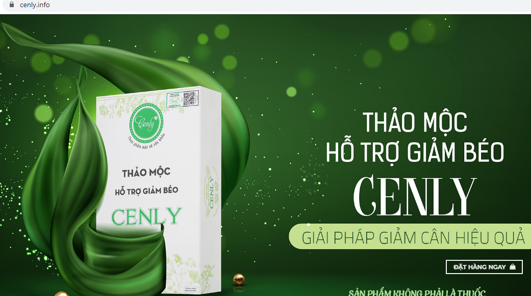 Cảnh báo: Thảo mộc hỗ trợ giảm béo Cenly vi phạm quy định về quảng cáo
