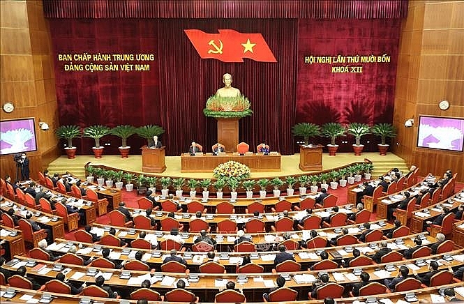 Toàn cảnh Hội nghị lần thứ 14 Ban Chấp hành Trung ương. Ảnh: Trí Dũng/TTXVN
