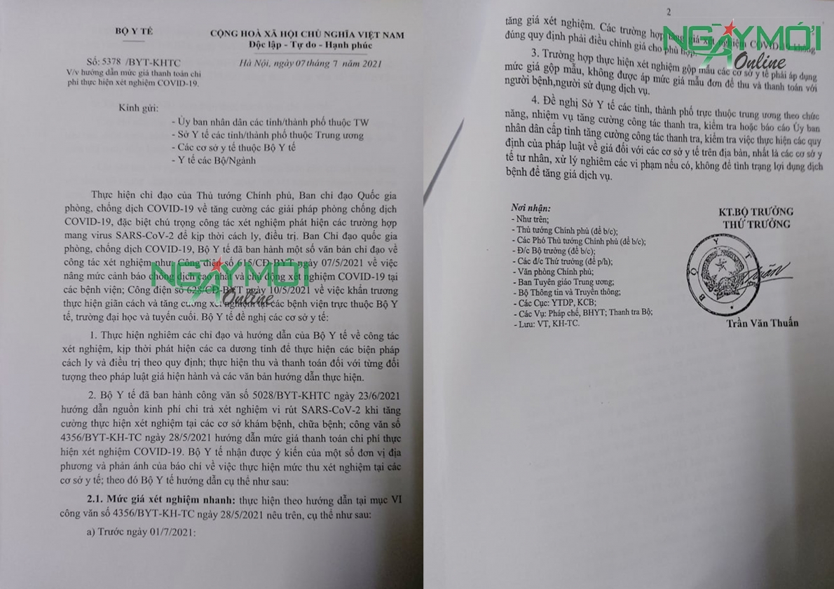 Cần làm rõ những “bất thường” trong việc thu phí test Covid-19 tại Bệnh viện Nam Thăng Long (Hà Nội)?