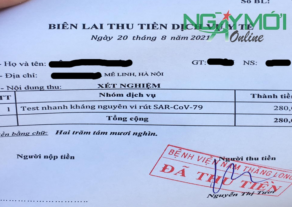 Cần làm rõ những “bất thường” trong việc thu phí test Covid-19 tại Bệnh viện Nam Thăng Long (Hà Nội)?