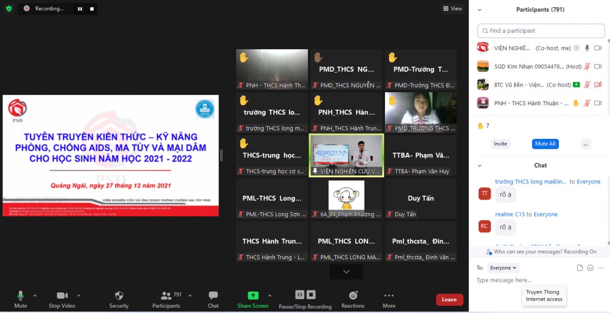 Quảng Ngãi: Thực hiện tốt chương trình tập huấn, tuyên truyền phòng, chống HIV/AIDS, ma túy bằng hình thức trực tuyến