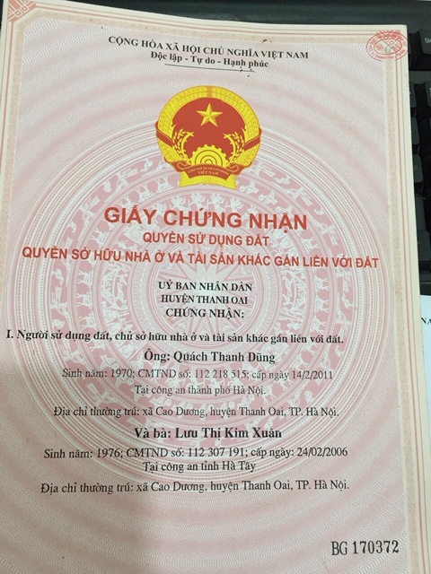 GCNQSDĐ bị Ch&acirc;́p hành vi&ecirc;n đóng d&acirc;́u bút lục